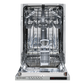 White Knight WK-AT45BIDW Slimline Dishwasher - Silver - E Rated