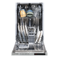 White Knight WK-AT45BIDW Slimline Dishwasher - Silver - E Rated