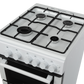 White Knight WK-ATTCG50W Gas Cooker with Hob - Twin Cavity - White