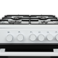 White Knight WK-ATTCG50W Gas Cooker with Hob - Twin Cavity - White