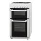 White Knight WK-ATTCG50W Gas Cooker with Hob - Twin Cavity - White